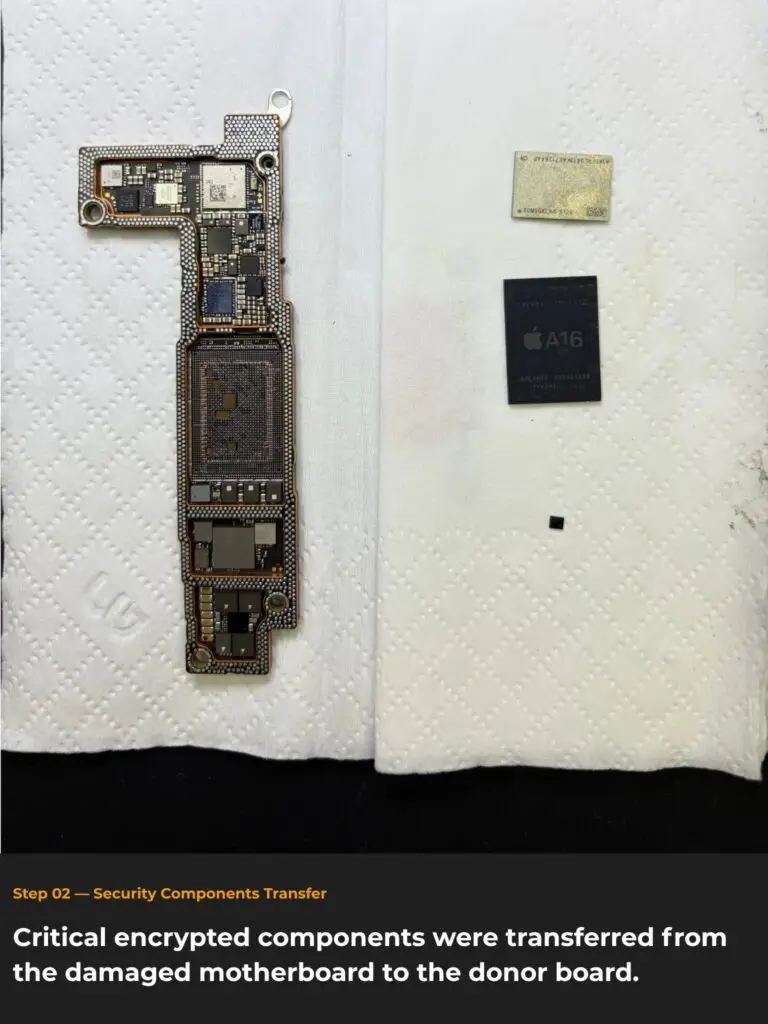 critical encrypted components preserved for iPhone data recovery
