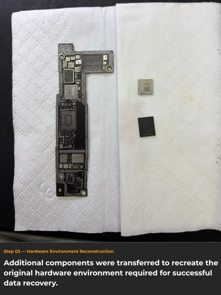 iPhone hardware environment reconstruction for data recovery