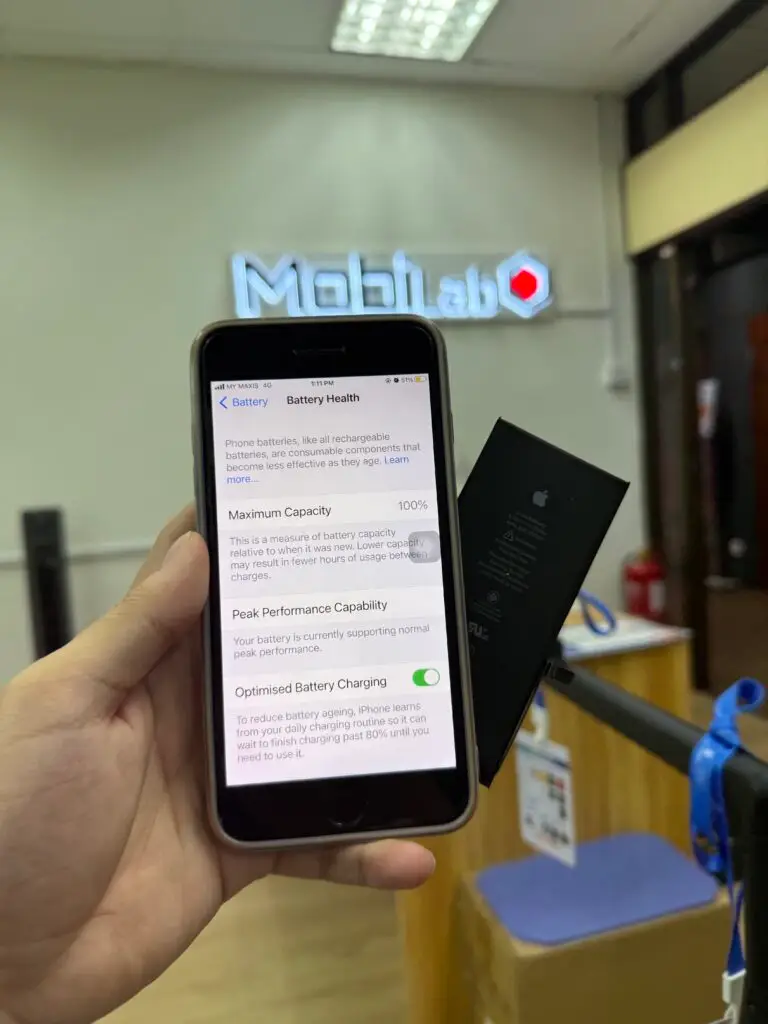 iphone battery health 100 percent after battery replacement
