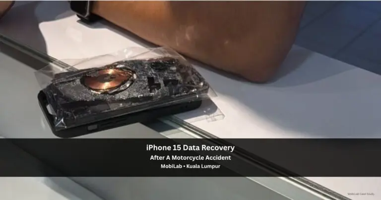 iPhone 15 data recovery after motorcycle accident in Kuala Lumpur