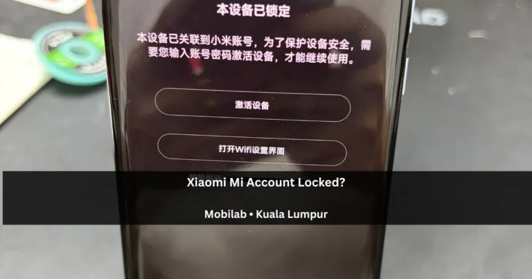 Xiaomi phone locked to Mi Account before checking in Kuala Lumpur