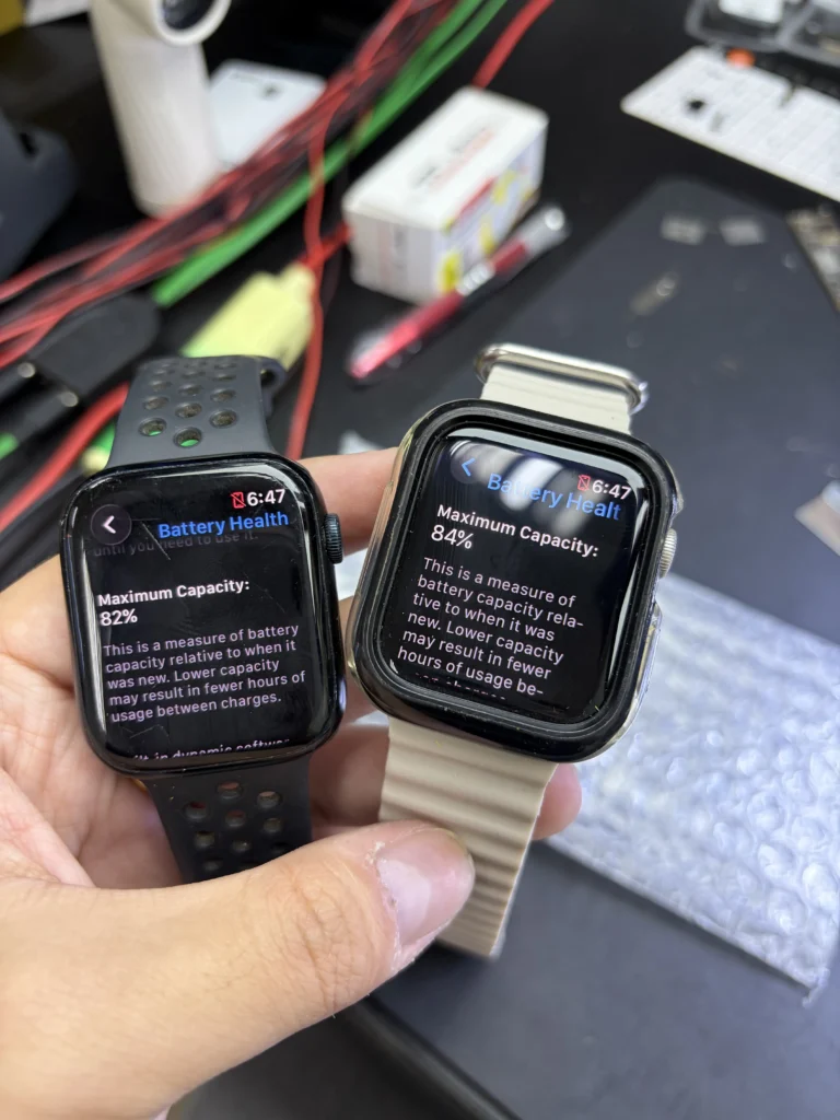 Apple Watch battery health check before battery replacement in Kuala Lumpur